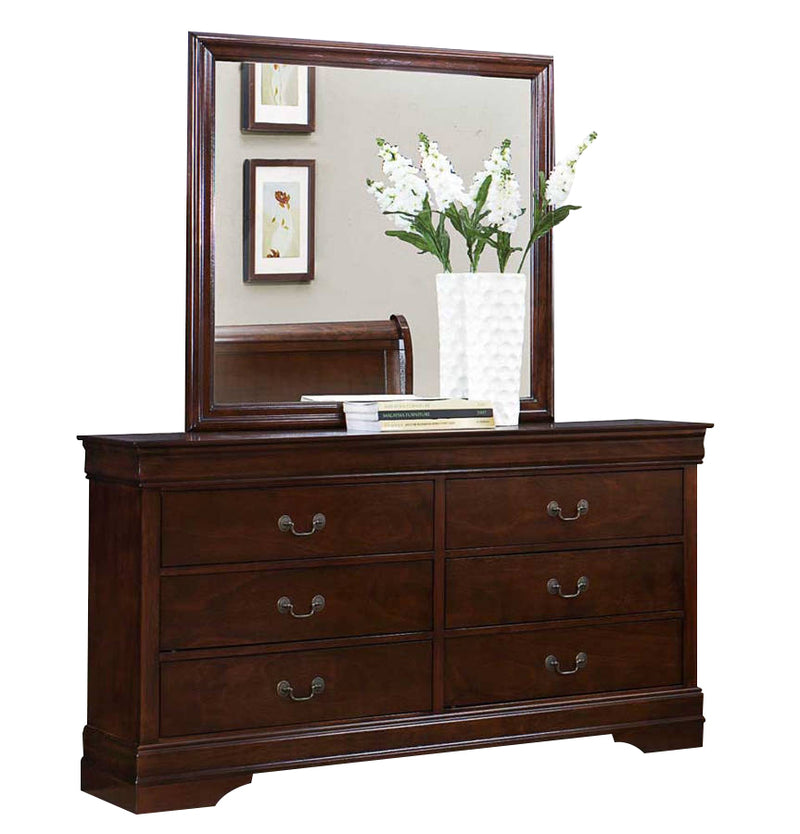 Home Elegance Mayville White Dresser and Mirror