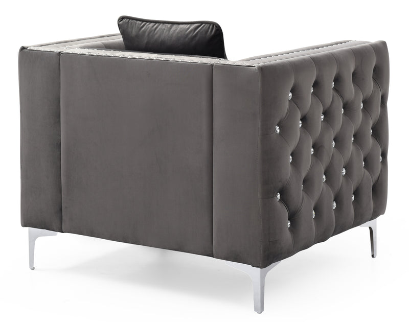 Glory Furniture Paige Black Velvet Chair