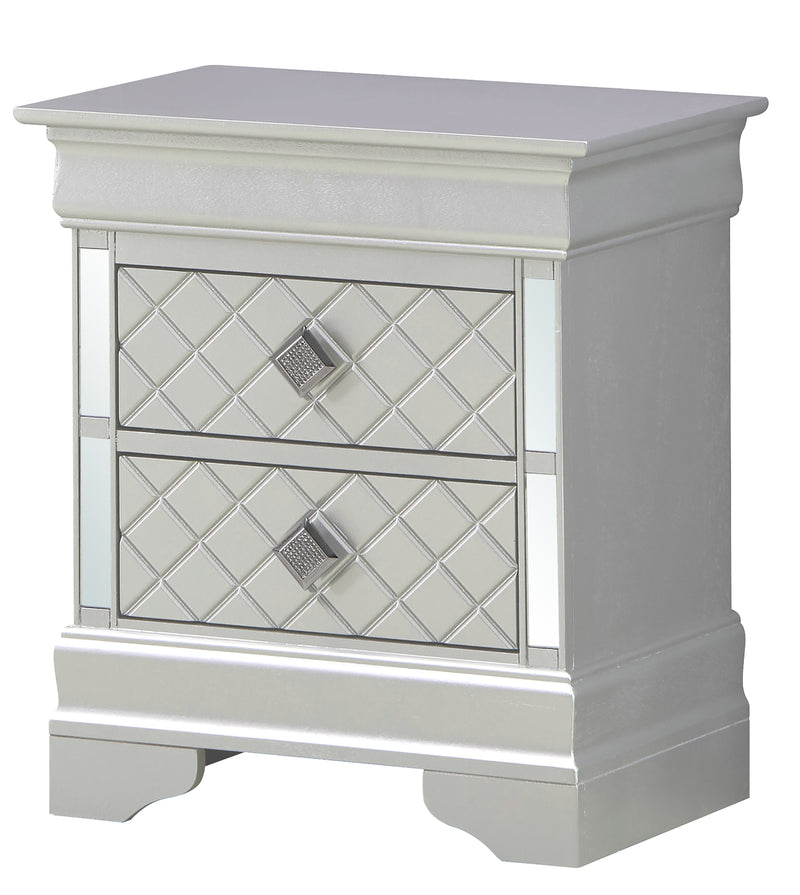 Glory Furniture Verona Silver Champagne Nightstand