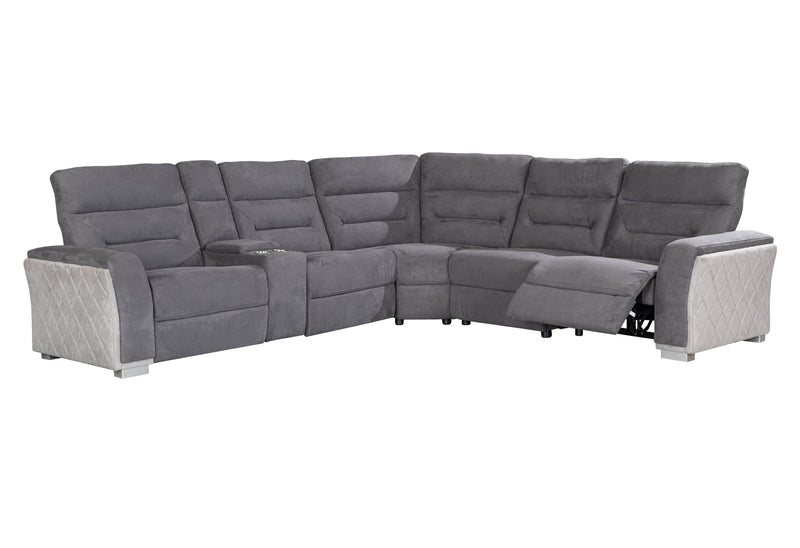 Global Furniture U2682 Ash Mist Sectional