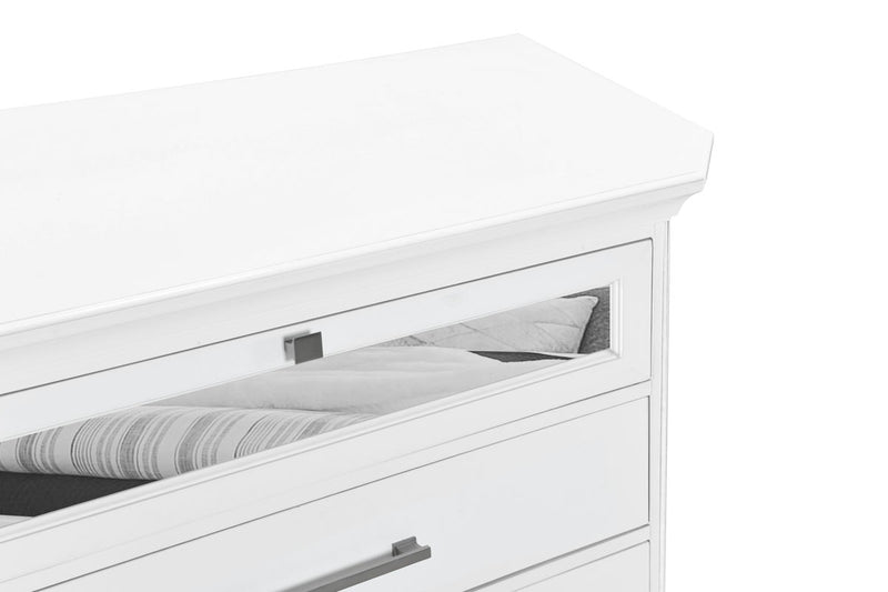 Global Furniture Marco Metallic White Chest