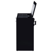 Coaster Furniture Danbury Black High Gloss Makeup Vanity and Stool Set