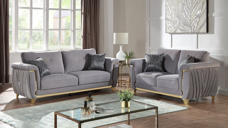 Galaxy Home Leena Gray 2pc Living Room Set