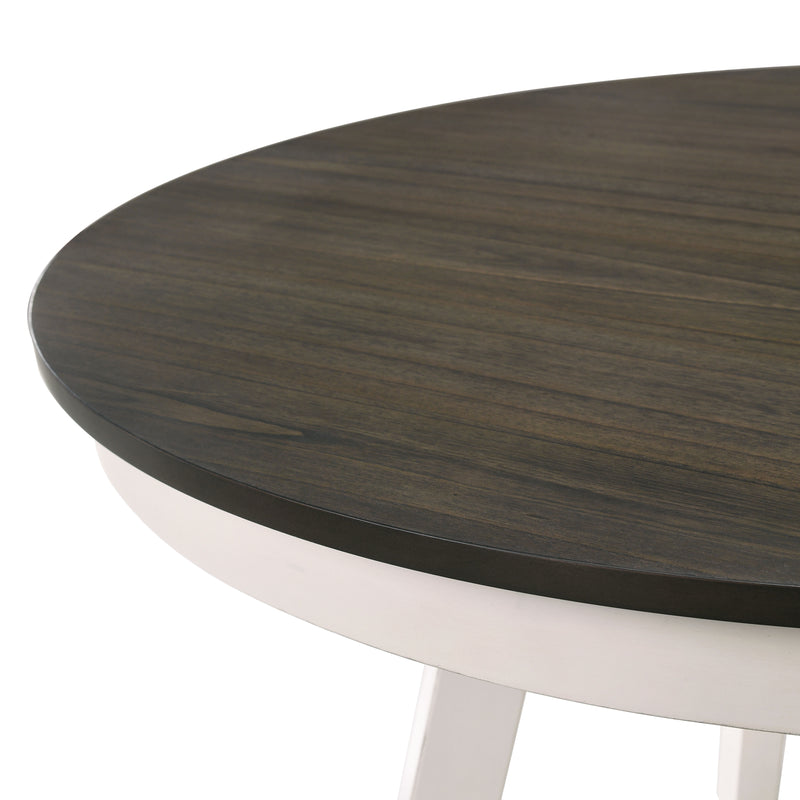 New Classic Furniture Maisie White Brown Round Table