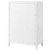 Coaster Furniture Marielle Distressed White 5 Drawer Chest