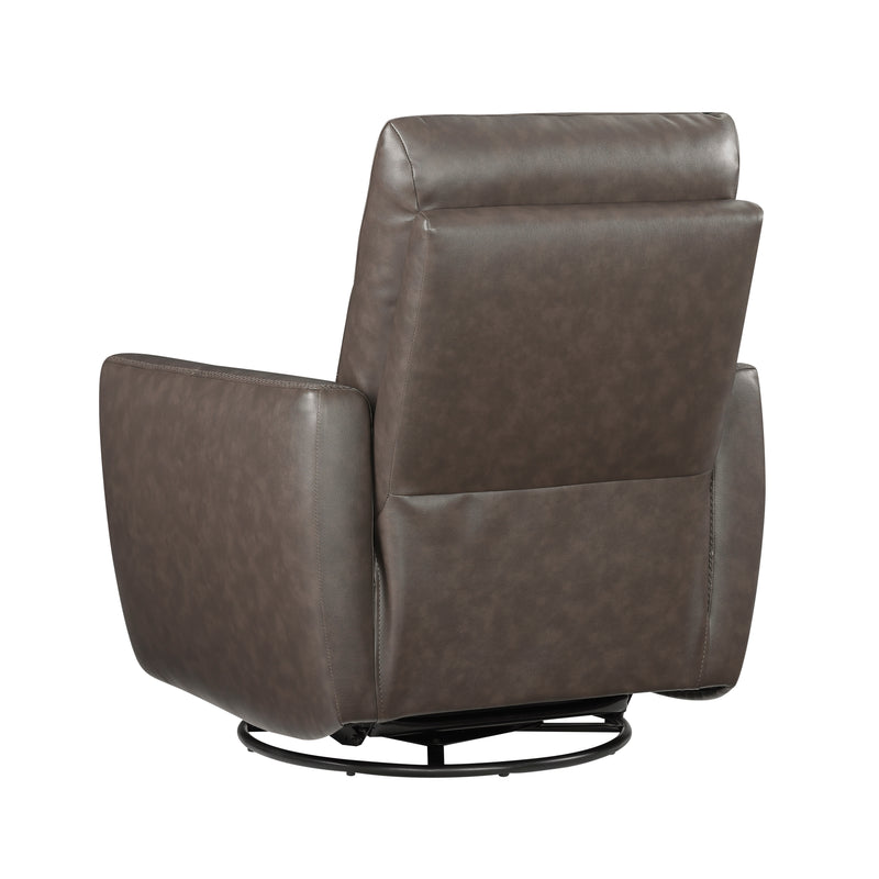 Home Elegance Cassian Brown Swivel Glider Reclining Chair