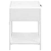 Coaster Furniture Amherst White Bedside Table