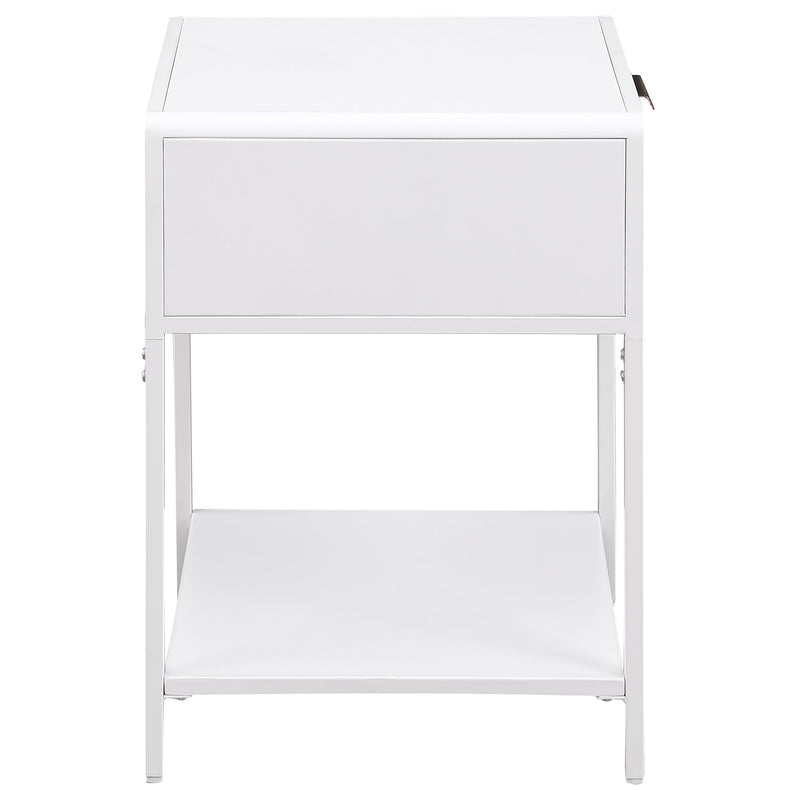Coaster Furniture Amherst White Bedside Table