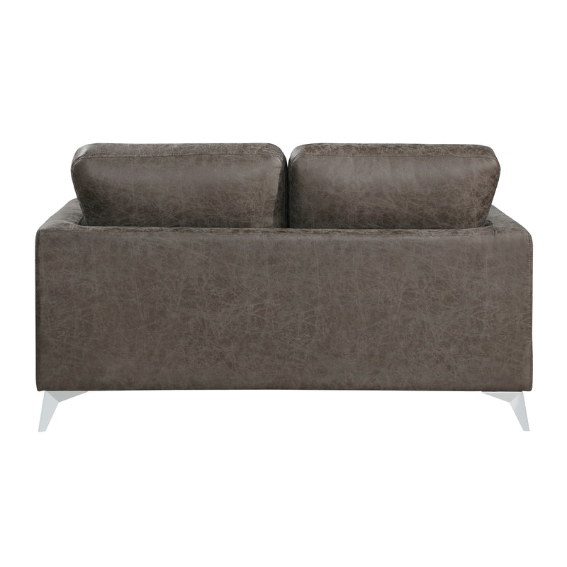Home Elegance Cazon Brown Gray Love Seat