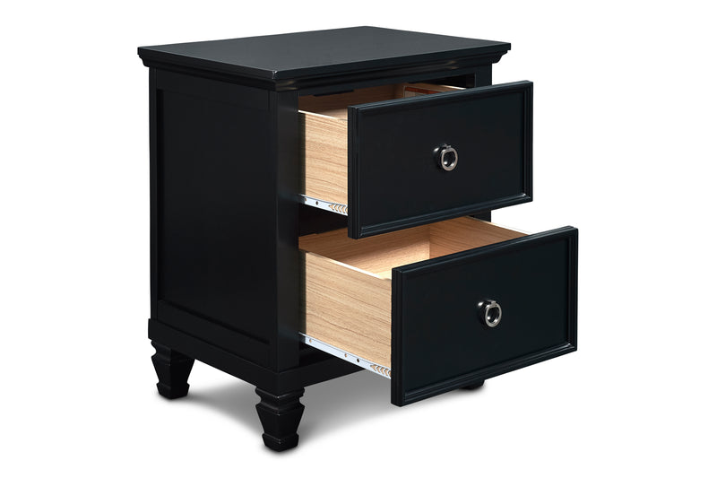 New Classic Furniture Tamarack Black Wood Nightstand