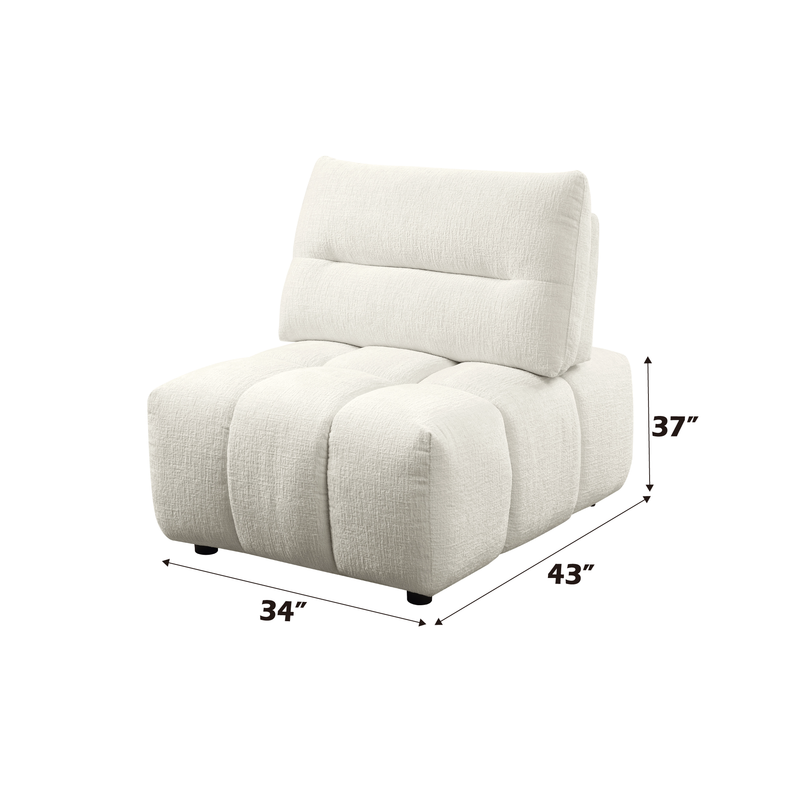 Acme Furniture Loanna Coral Red Modular Armless Chair