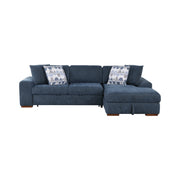 Home Elegance Raife Blue 2pc Sectional with Right Chaise