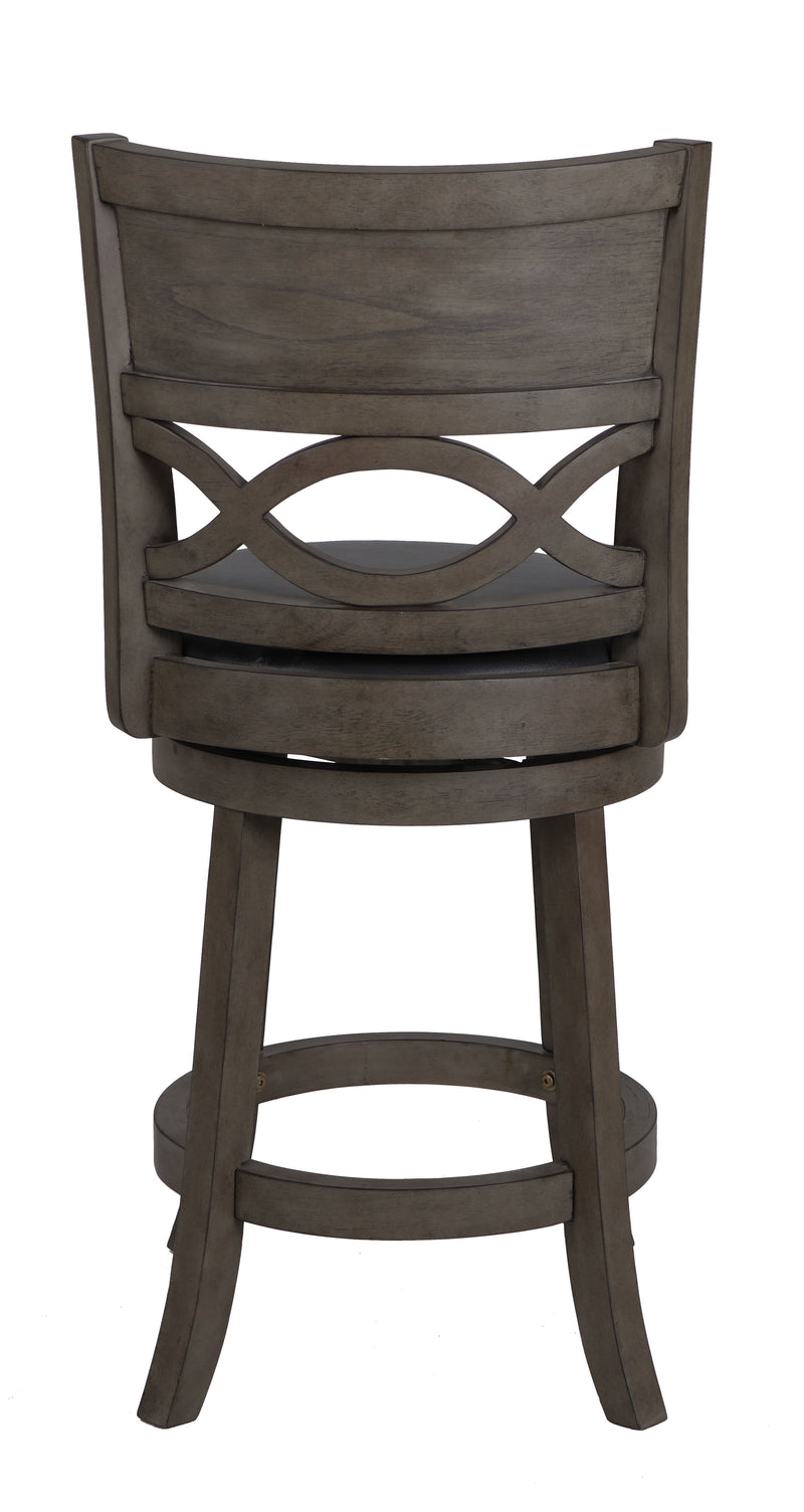 New Classic Furniture Manchester Gray Black PU 24 Inch Counter Height Stool