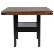 Coaster Furniture Patterson Mango Oak Black Brown Counter Height Table
