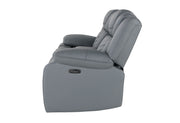 Global Furniture U7068 Grey Power Console Reclining Loveseat with LED