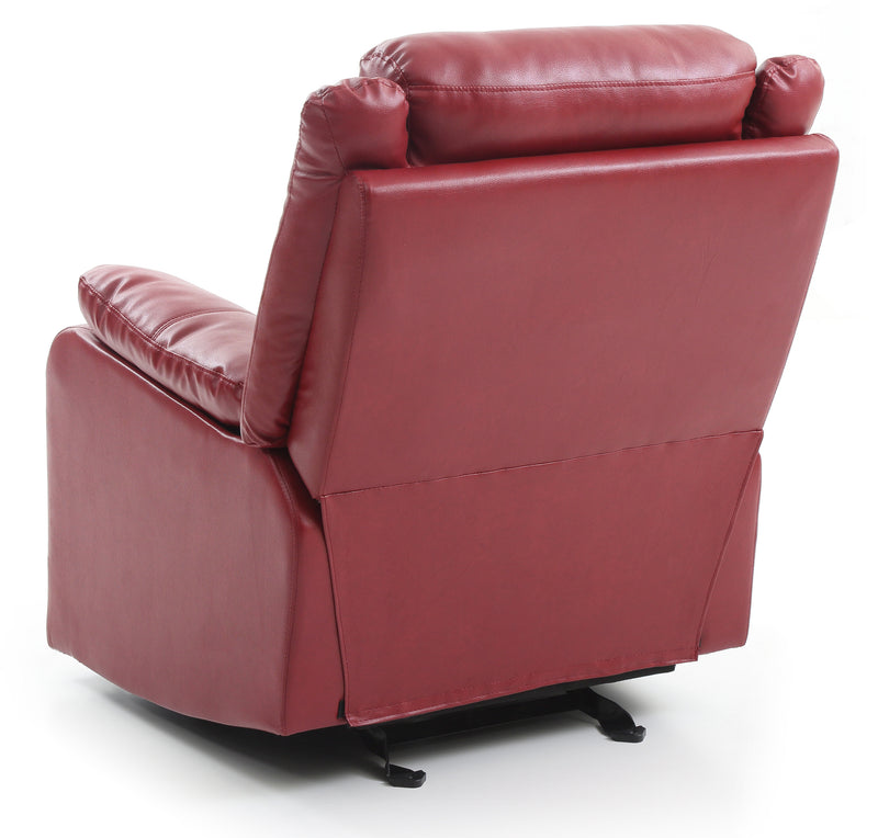 Glory Furniture Ward Pearl Faux Leather Rocker Recliner