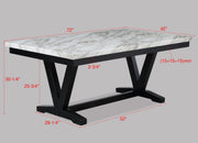 Crown Mark Tanner White Dining Table