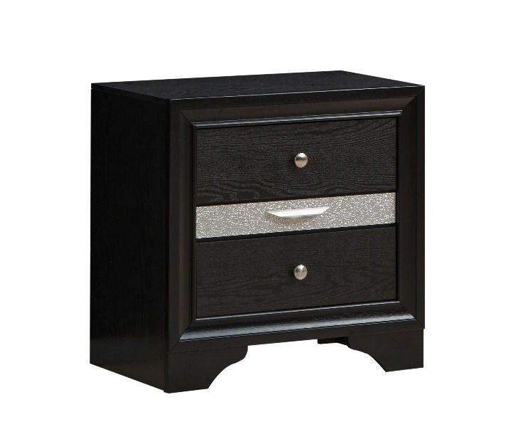 Glory Furniture Madrid Black Nightstand