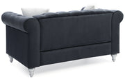 Glory Furniture Raisa Gray Velvet Loveseat