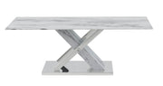 Global Furniture T1274 Light Grey Silver Coffee Table