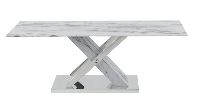 Global Furniture T1274 Light Grey Silver Coffee Table