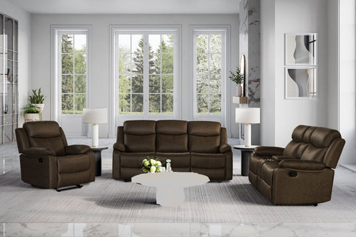 Global Furniture U6026 Dark Brown 3pc Living Room Set