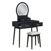 Home Elegance Camilla Gray Vanity Dresser with Mirror and Stool