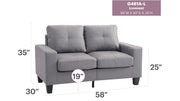 Glory Furniture Newbury Gray Faux Leather Modular Loveseat
