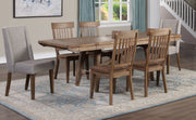 Steve Silver Riverdale Driftwood 7pc Dining Set with Two Upholstered Chair