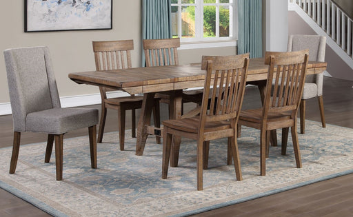 Steve Silver Riverdale Driftwood 7pc Dining Set with Two Upholstered Chair