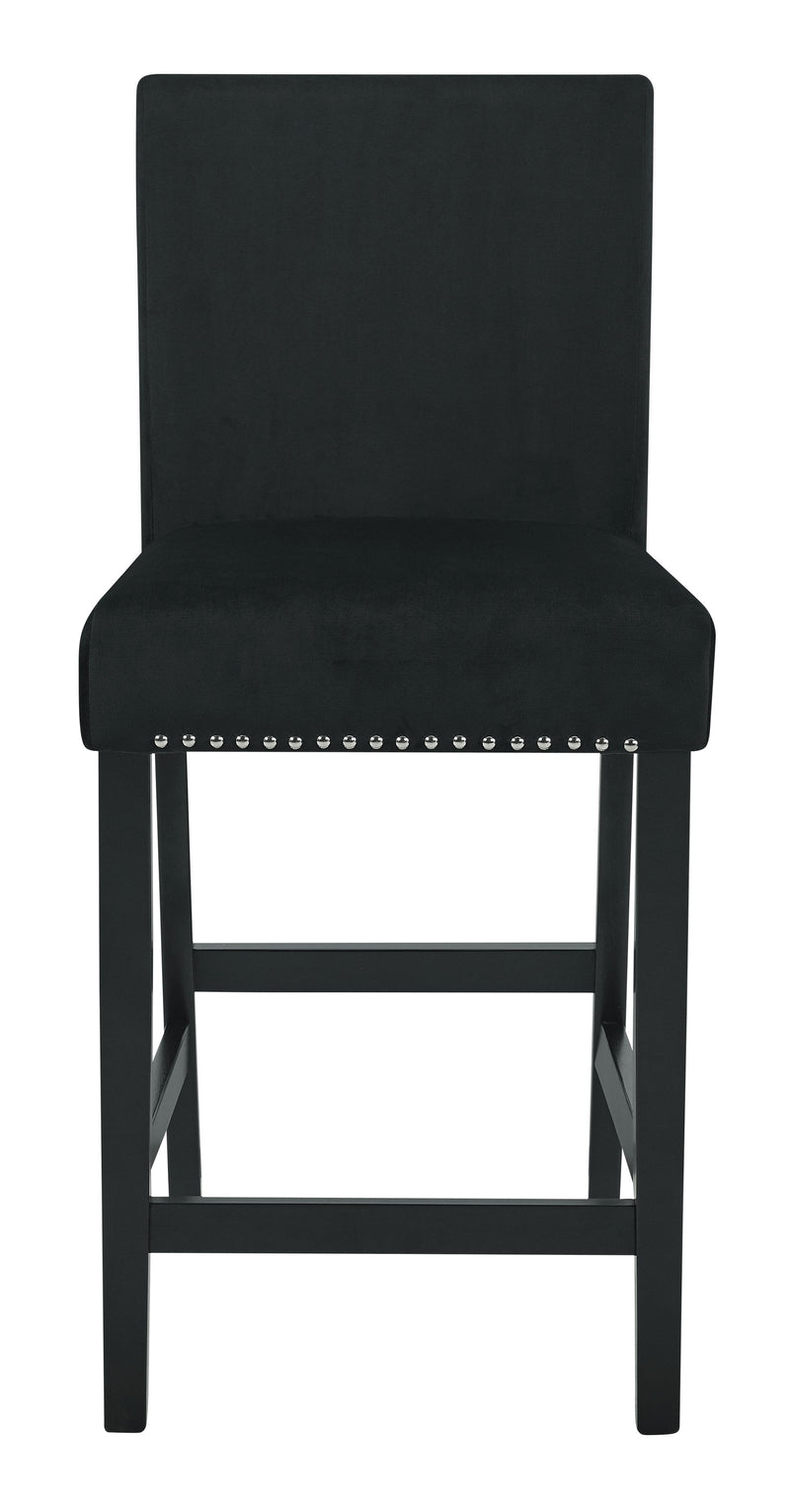 New Classic Furniture Celeste Black Blue 5pc Round Counter Height Set