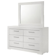 Coaster Furniture Ives Grey High Gloss Dresser and Mirror