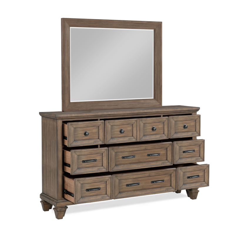 New Classic Furniture Mariana Vintage Creme Dresser and Mirror