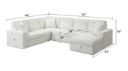Galaxy Home Grande White Sectional