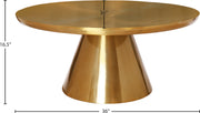 Meridian Furniture Martini Brushed Gold Coffee Table