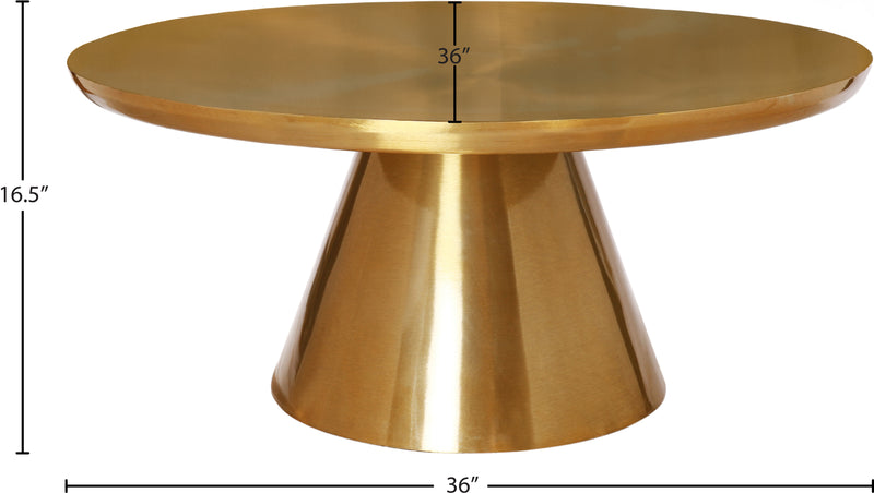 Meridian Furniture Martini Brushed Gold Coffee Table
