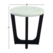 Steve Silver Chrissy White Marble End Table