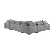 Home Elegance Raife Taupe 4pc Sectional with Right Chaise