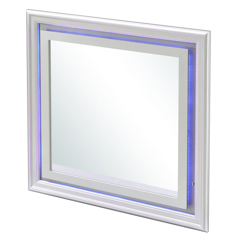 Glory Furniture Verona Metalic Black Dresser and Mirror