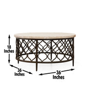 Steve Silver Roland White Bronze Cocktail Table