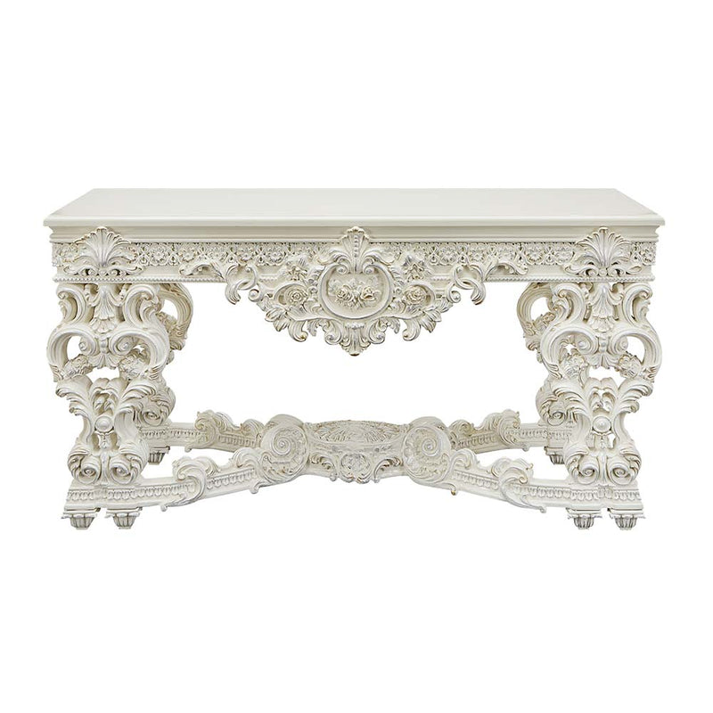 Acme Furniture Adara Antique White Sofa Table