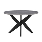 Steve Silver Amy Gray Faux Marble Round Dining Table