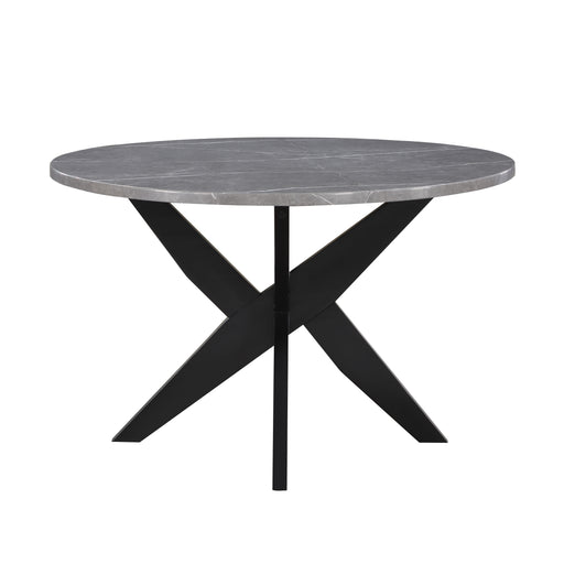 Steve Silver Amy Gray Faux Marble Round Dining Table