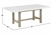Steve Silver Carena White Rectangular Table