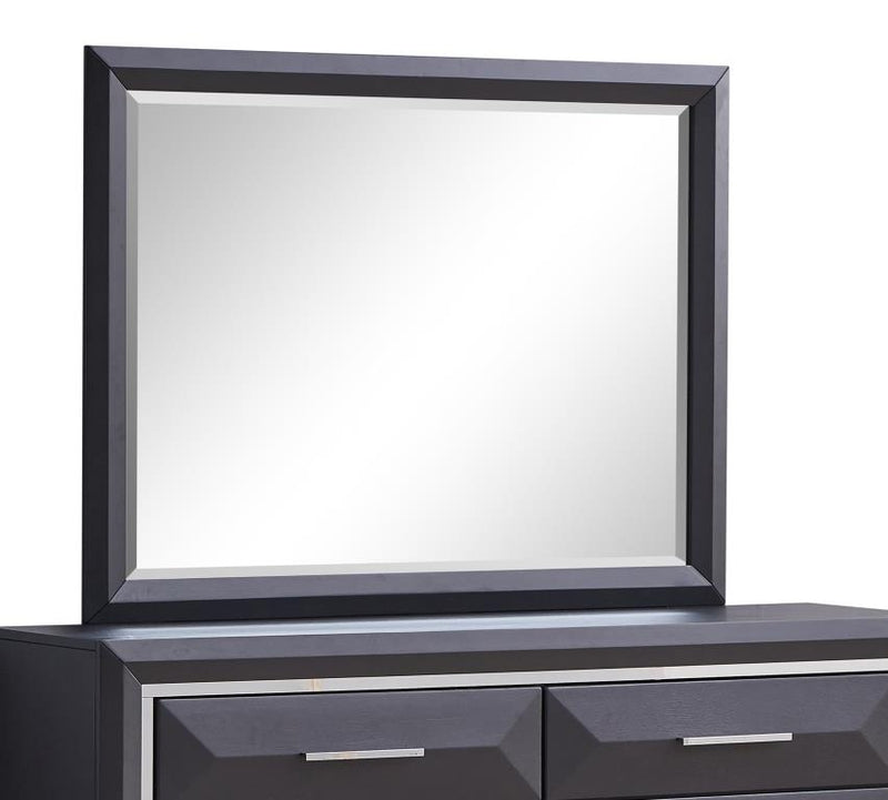 Glory Furniture Liverpool Black Dresser and Mirror