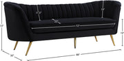 Meridian Furniture Margo Green Velvet Sofa