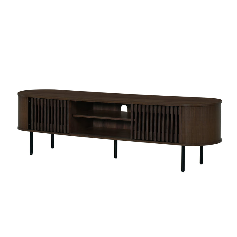 New Classic Furniture Brax Walnut 70 Inch TV Console