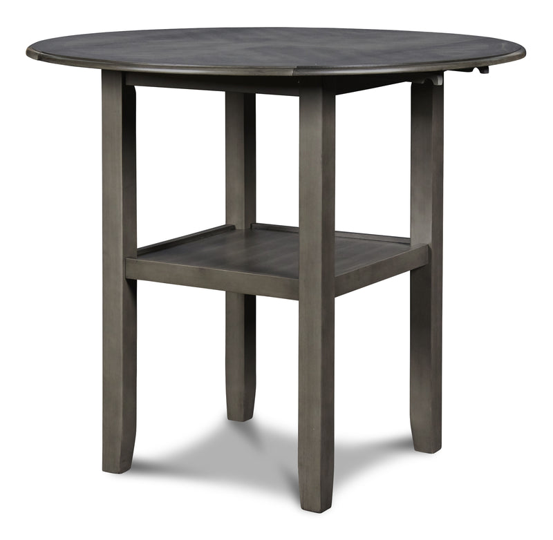 New Classic Furniture Gia Gray 42 Inch Drop Leaf 3pc Counter Height Set