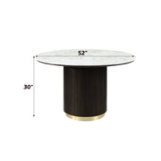 Acme Furniture Clayten White Espresso Round Dining Table
