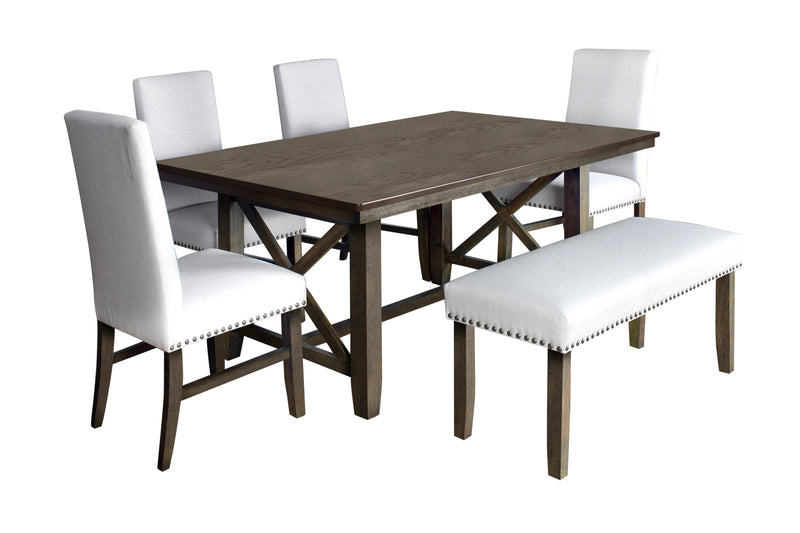 2 New Classic Furniture Julius Gray Walnut Dining Chairs